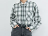 Рубашка в клетку, Серый