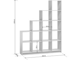 Стеллаж Бруно 2-162x210 Белый