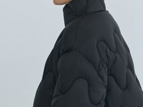 Короткая утеплённая куртка, Черный