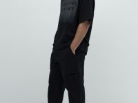 Джоггеры из твила с карго-карманами, Черный