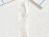 Вязаное поло для девочек, Белый