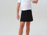 Комплект трикотажный для девочек: фуфайка (футболка), юбка-шорты