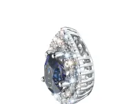 Подвеска из белого золота с сапфиром э4758пд04210460