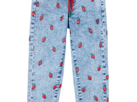 Брюки текстильные джинсовые для девочек (джегинсы)