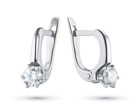 Серьги из белого золота с бриллиантами э4701сг08070700