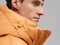 Пуховое пальто с капюшоном