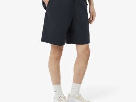 Мужские хлопковые шорты Lacoste из сирсакера