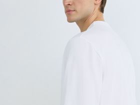 Базовый лонгслив из плотного хлопка, Белый