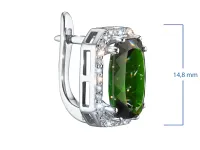 Серьги из белого золота с хромдиопсидами э4754сг12200401