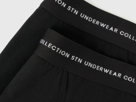 Трикотажные трусы-брифы, 2 шт., Черный