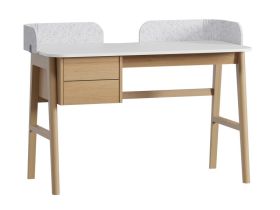 Письменный стол Бревор-3 120x60 Белый/Дуб Барбера