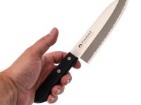 Кухонный Шеф нож Сантоку Tojiro Fuji Cutlery FC-1621, сталь Mo-V, рукоять полипропилен, черный