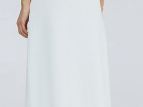 Вязаная юбка миди А-силуэта, Белый