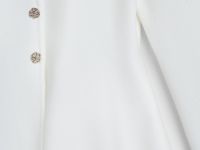 Кардиган на пуговицах с баской, Белый