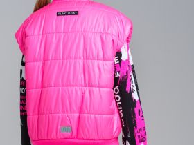 Жилет текстильный с полиуретановым покрытием для девочек