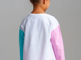 Фуфайка трикотажная для девочек (футболка с длинными рукавами)