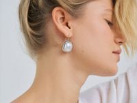 Серьги с перламутровой эмалью, Мультицвет