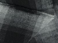 Шарф в клетку с бахромой, Черный