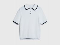 Джемпер-поло с коротким рукавом, Белый