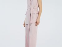 Широкие брюки со льном, Розовый