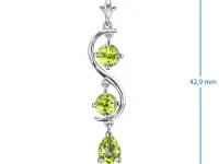 Подвеска из серебра с хризолитами э0611пд01260373