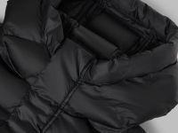 Утепленное полупальто с капюшоном