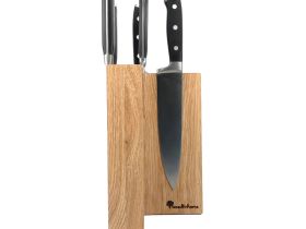 Подставка настольная магнитная для 6 ножей Woodinhome KS003SON, дуб
