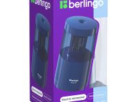 Точилка электрическая Berlingo "xBlade 400" 1 отверстие, фрезерное лезвие, с контейнером, картон. уп