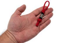 Темляк для складного ножа с бусиной "Obereg", R/B, красный