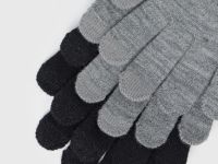 Перчатки для девочек, 2 пары, Черный