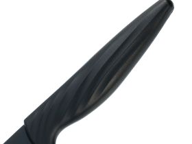 Нож кухонный хлебный Okroshka Crouton 19.9 см, сталь 5cr15mov, рукоять пластик, черный