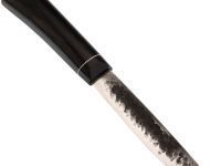 Нож Северный средний, сталь Х12МФ, черный граб, с окованным долом