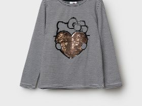 Фуфайка трикотажная для девочек (футболка с длинными рукавами)