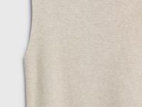 Вязаная майка с воротником-стойкой, Бежевый