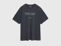 Футболка с текстовым принтом, Серый