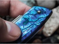 Опасная бритва Boker Paua 5/8, высокоуглеродистая сталь O-1, рукоять abalone