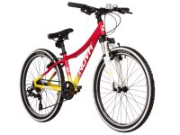 Подростковый велосипед Novatrack Katrina 24 V-Brake, год 2025, цвет Красный-Желтый, ростовка 12