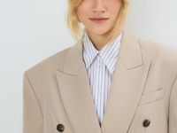 Двубортный жакет O'STIN x Яндекс Книги, Бежевый