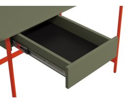 Письменный стол Изи 120x67 Оливковый/Оранжевый