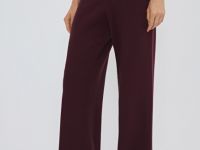 Вязаные широкие брюки, Фиолетовый