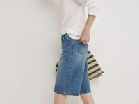 Шорты-бермуды со средней посадкой, Синий