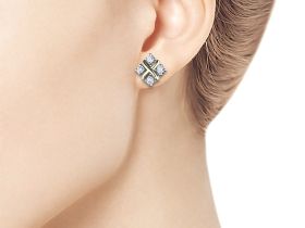 Пусеты из комбинированного золота э4812пс07191300