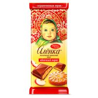 Шоколад «Алёнка», вкус яблочный пирог, Красный Октябрь, 87гр.