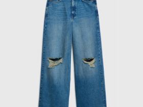 Джинсы со средней посадкой, Синий