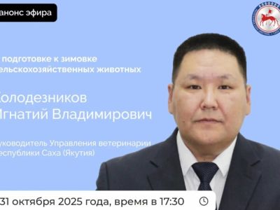 Руководитель управления ветеринарии Якутии ответит на вопросы в прямом эфире соцсетей