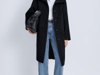 Пальто из шерсти и шелка