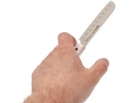 Нож кухонный "Samura HARAKIRI" для масла 96 мм, корроз.-стойкая сталь, белый ABS пластик