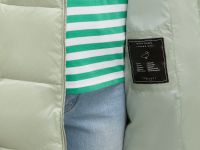 Стеганое пуховое пальто с капюшоном