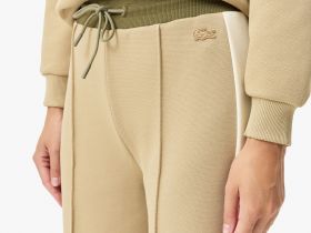 Женские хлопковые спортивные брюки Lacoste оверсайз