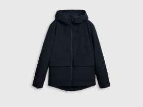 Утеплённая парка с накладными карманами, Черный